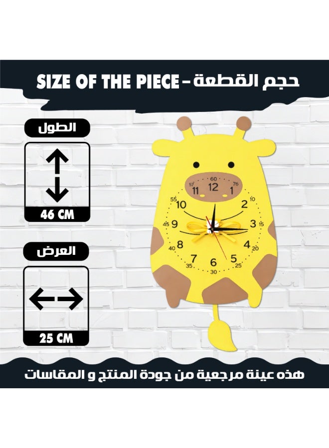 A wall clock with a moving pendulum in the shape of a cow, combining modern design and bright colors, with a silent movement and excellent quality, adds an attractive decorative touch to any space. - Image 3
